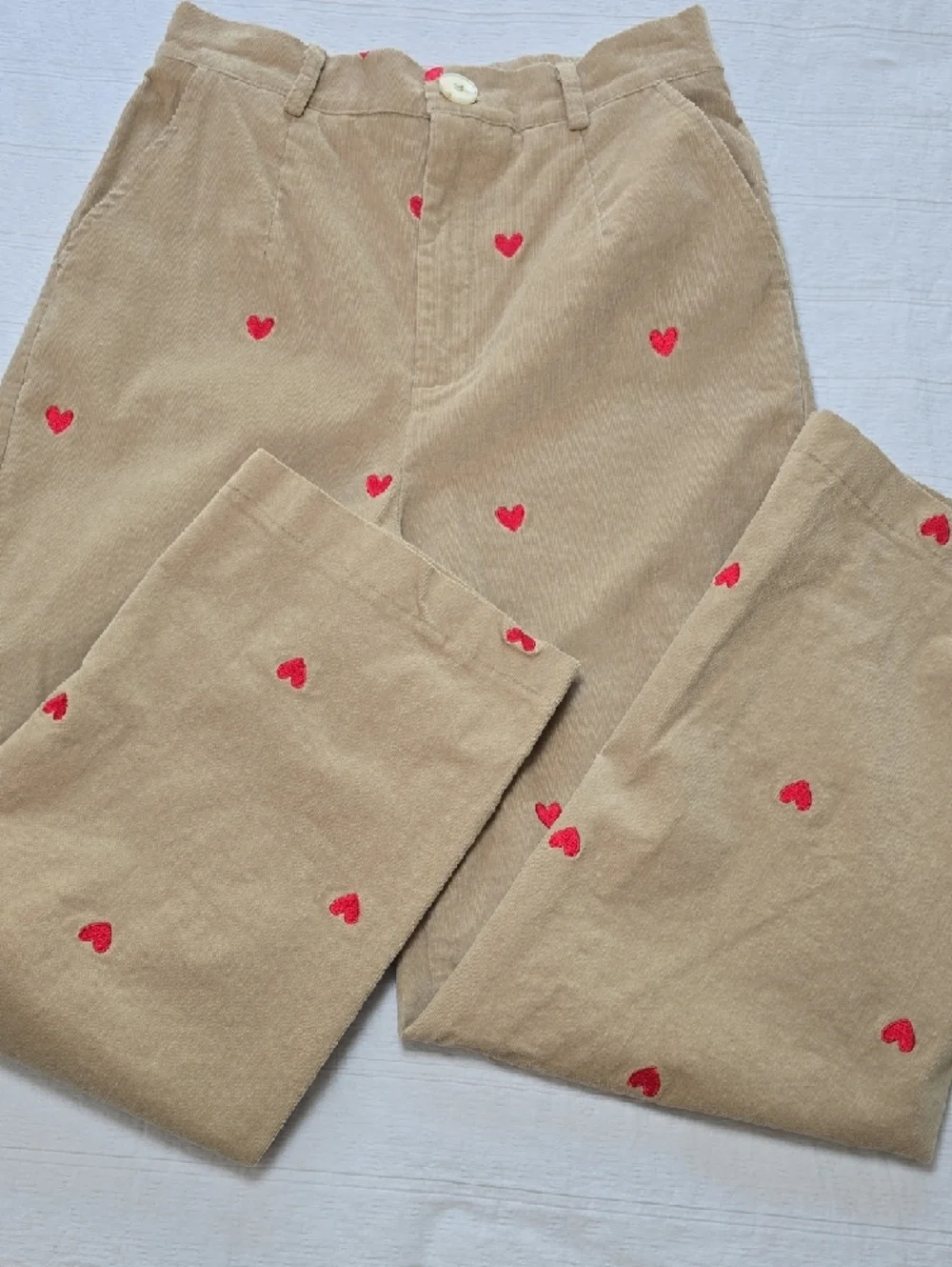 Cider "Uncontrollably In Love" Corduroy Pants Womens Medium (See Measurements) - Picture 2 of 15